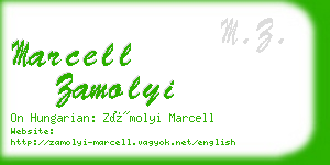 marcell zamolyi business card